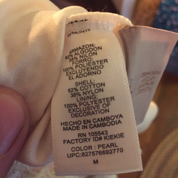 Daisy Fuentes KieKie Cream Lace Floral Midi Dress - Picture 5 of 5